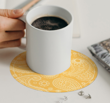 Dessous de verre motif paisley complexe - TenStickers