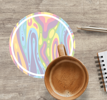 Dessous de verre motif pastel ondulé - TenStickers
