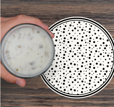 Dessous de verre motif pois noirs - TenStickers