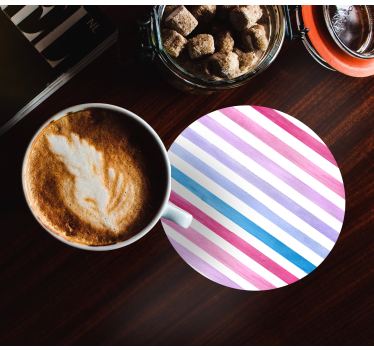Dessous de verre motif rayé aquarelle - TenStickers