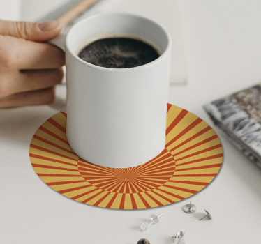 Dessous de verre motif rayonnant de soleil - TenStickers
