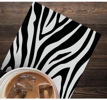 Dessous de verre motif rayures zèbre - TenStickers