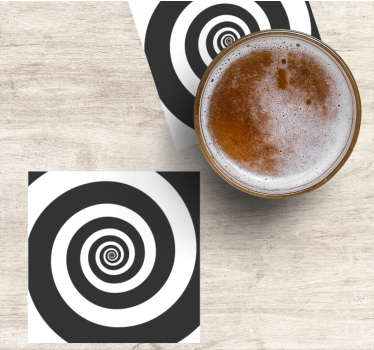 Dessous de verre motif spiral contrasté - TenStickers