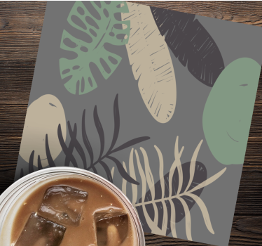 Dessous de verre motif texturé feuillage - TenStickers