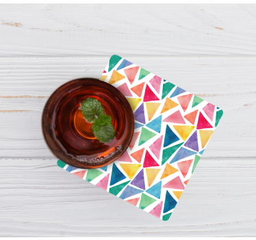 Dessous de verre motif triangulaire coloré - TenStickers