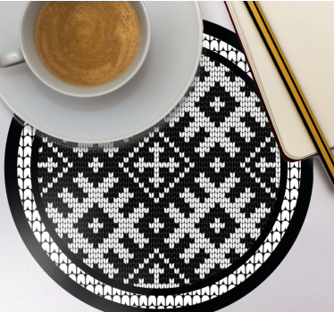 Dessous de verre motif tricoté - TenStickers