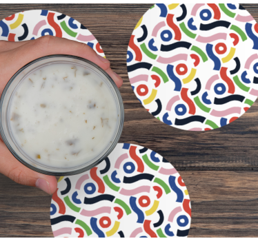 Dessous de verre motifs abstraits colorés - TenStickers