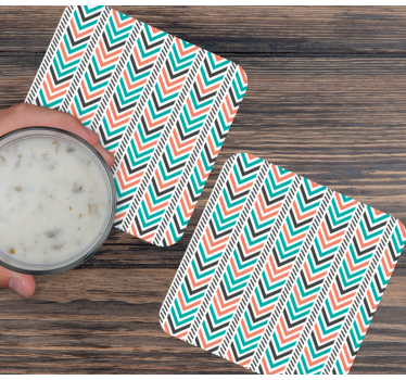 Dessous de verre motifs chevrons essentiels - TenStickers
