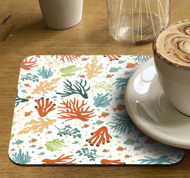Dessous de verre motifs coralliens colorés - TenStickers
