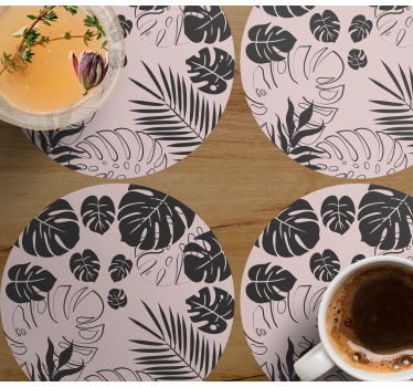 Dessous de verre motifs de feuilles de monstera - TenStickers