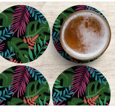 Dessous de verre motifs de feuilles tropicales - TenStickers
