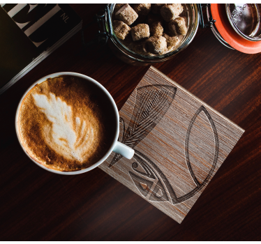 Dessous de verre motifs en bois complexes - TenStickers