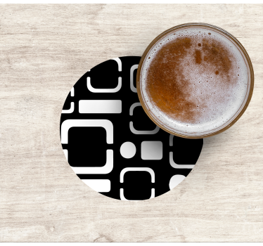 Dessous de verre motifs géométriques noirs - TenStickers