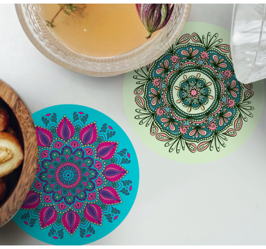 Dessous de verre motifs mandala complexes - TenStickers