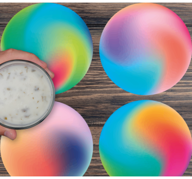 Dessous de verre motifs tourbillonnants colorés - TenStickers