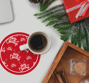 Dessous de verre noël célébration festive rouge - TenStickers