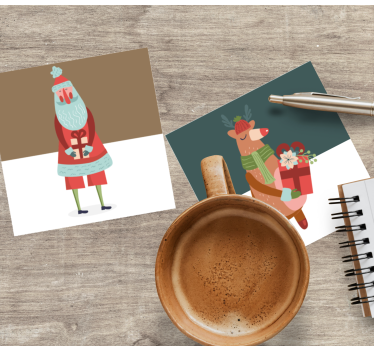 Dessous de verre noël collection de personnages festifs - TenStickers