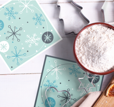 Dessous de verre noël collection motifs flocons - TenStickers