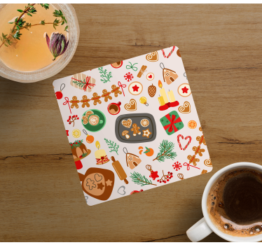 Dessous de verre noël friandises en pain d'épice - TenStickers