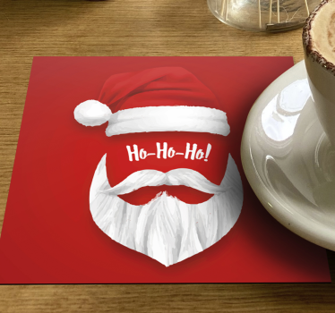 Dessous de verre noël illustration chapeau de noël - TenStickers