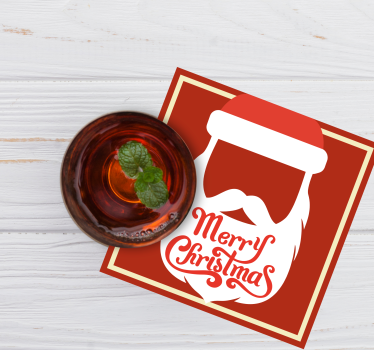 Dessous de verre noël illustration du père noël - TenStickers
