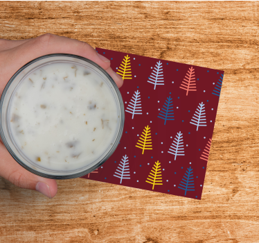 Dessous de verre noël motif arbre coloré - TenStickers