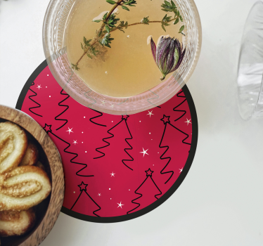 Dessous de verre noël motif arbre festif - TenStickers