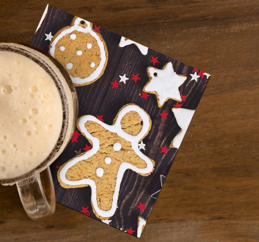 Dessous de verre noël motifs festifs de pain d'épice - TenStickers