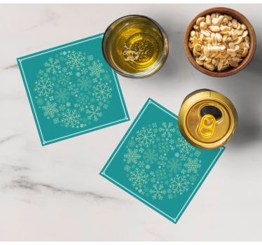 Dessous de verre noël motifs flocons de neige - TenStickers
