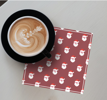 Dessous de verre noël motifs visages de noël - TenStickers