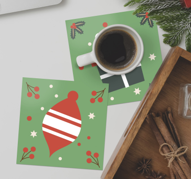 Dessous de verre noël ornement et cadeau festif - TenStickers