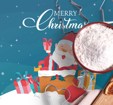 Dessous de verre noël père noël avec cadeaux - TenStickers