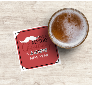Dessous de verre noël salutations de fêtes joyeuses - TenStickers