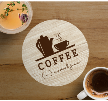 Dessous de verre personnalisable cafetière et tasse - TenStickers