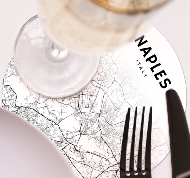 Dessous de verre personnalisable carte de naples - TenStickers