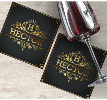 dessous de verre personnalisable élégance - TenStickers