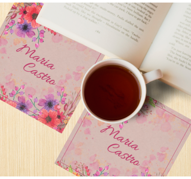 Dessous de verre personnalisable floraux - TenStickers