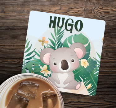 Dessous de verre personnalisable koala adorable - TenStickers