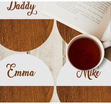 dessous de verre personnalisable Marbre en bois - TenStickers