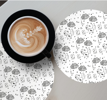 Dessous de verre personnalisable motif ferme charmante - TenStickers