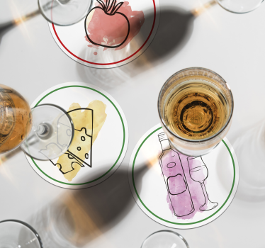 Dessous de verre personnalisable motifs alimentaires - TenStickers