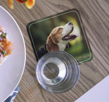 dessous de verre personnalisable Photo de chien personnalisée - TenStickers