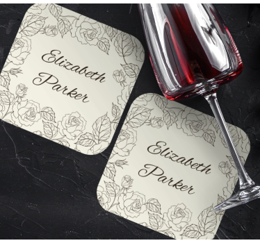 dessous de verre personnalisable Roses anciennes - TenStickers