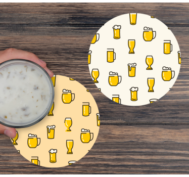 dessous de verre pour biere Modèle de bière - TenStickers
