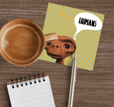 Dessous de verre pour les bizarres Et penser aux humains - TenStickers