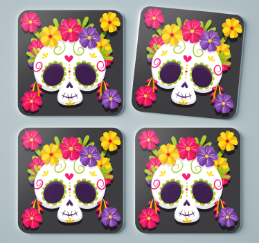 dessous de verre pour les bizarres Jour des fleurs mortes - TenStickers