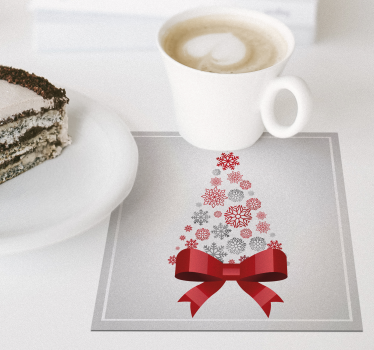 Dessous de verre pour Noël Arbre élégant - TenStickers