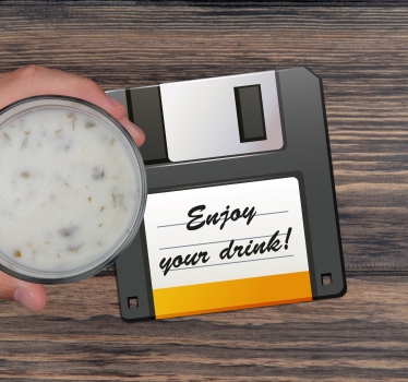 Dessous de verre rappel boisson disquette floppy - TenStickers