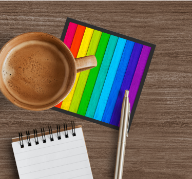 Dessous de verre rayures de couleurs vives - TenStickers