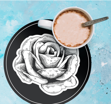 Dessous de verre rose noire complexe - TenStickers